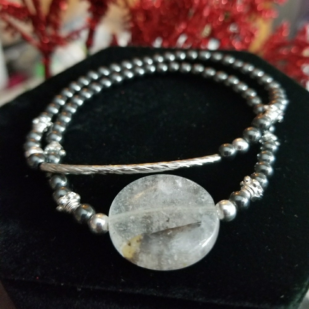 Hematite & Smokey Quartz Bracelets - Picture 2 of 4